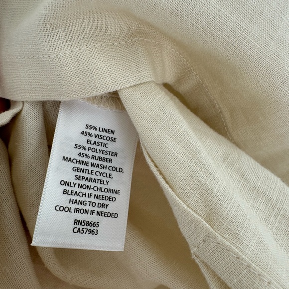 Open Edit Linen Long Sleeve Blouse - Picture 5 of 7